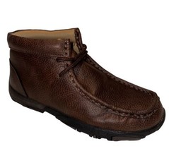 Twister Oakley Chukka Boots Boys Size 1 Shoes Lace Up Brown Pebbled - $24.95