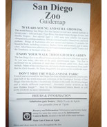 Vintage San Diego Zoo Guidemap San Diego California 1995 - £3.92 GBP