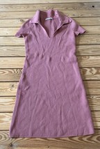 Abercrombie &amp; Fitch Women’s Ribbed Sweater Dress size L Tall pink AN  - £14.20 GBP