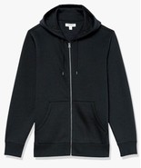 Goodthreads Men&#39;s Full-Zip Washed Fleece Hoodie- Black Size Large NWTs  - £14.41 GBP