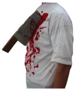 Men’s Zombie Bloody T-shirt With 3D Weapon Halloween Costume Party Tee One Size - £7.75 GBP