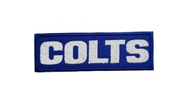Colts Football Embroidered Applique Iron Or Sew On Patch 4&quot; x 1.3&quot; Sport... - £5.09 GBP