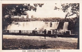 American Falls from Canadian Side Real Photo RPPC Postcard D17 - $2.99
