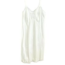 Retro Full Dress Slip Womens VTG Artemis 38 B Tall White Lace Detail 100... - $39.20