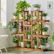 11 Tier Plant Stand High Widen Carbonized Flower Pot Large Capacity Ligh... - £67.13 GBP