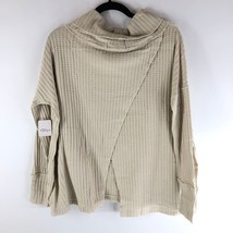 Free People NWT Juicy Long Sleeve Waffle Knit Thermal Stone Cold size Small S - £37.48 GBP