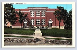 Postcard High School Keeseville New York Tichnor Bros. - £9.95 GBP