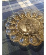 Vintage Whitehall Indiana Glass Clear Hob Nail Deviled Egg Plate  - £7.08 GBP