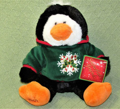 2001 Snowflake Friends 11&quot; Penguin Christmas Plush Stuffed Animal Holiday w/TAG - £10.07 GBP