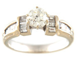 Women&#39;s Solitaire ring 14kt White Gold 269146 - $2,499.00