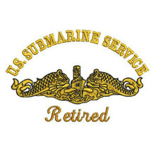 US Submarine Service Retired Embroidered Polo Shirt - $29.95+