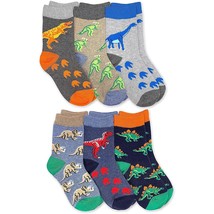 Boys Boy S Dinosaur Pattern Cotton Crew Socks 6 Pack Multi Small, Multi, Small U - £24.98 GBP