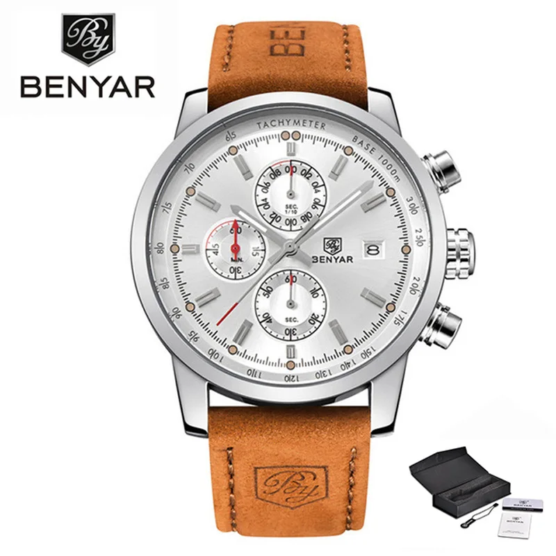 Watches Men Luxury Brand Quartz Watch Fashion Chronograph Watch Reloj Ho... - $59.98