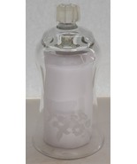 Vintage Etched Glass Hummingbirds &amp; Flowers Peg Votive Cup Candle Holder - $346.24 MXN