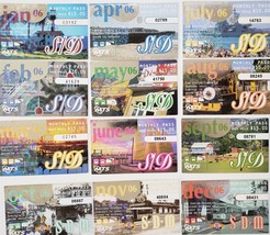 12 Collectilbe San Diego TransNet Bus Tickets (Used) Year 2006  - £7.82 GBP