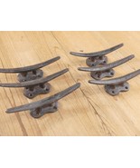 6 Cleat Boat Hooks Handles Pulls Cast Iron Dock Nautical Decor Rustic Fi... - $33.63 CAD