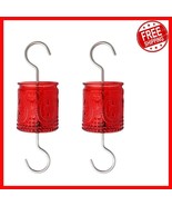 Elegant Hanging Ant Moat - Vintage Glass &amp; Stainless Steel for Nectar Fe... - $26.72