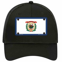 West Virginia State Flag Novelty Black Mesh License Plate Hat - £22.64 GBP