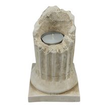 Ruin Doric Pillar Candle Holder Antique Greece Hard Plaster Sculpture 5.... - $62.21