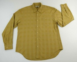 Tommy Bahama Golden Mustard Long Sleeve Button Up Silk Blend Shirt Mens X Large - £33.33 GBP