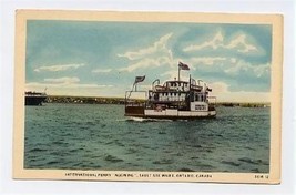 Agoming International Ferry Postcard Sault Ste Marie Ontario - £9.57 GBP