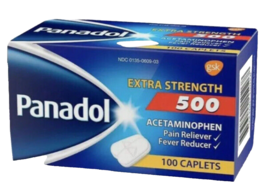 PANADOL 500 mg Extra Strength Caplets Pain Reliever 100 CAPLETS EXP 12/2025 - £15.73 GBP