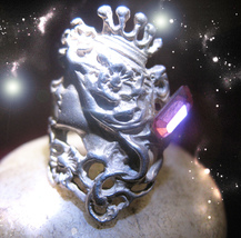 HAUNTED RING THE HIGHEST RULING CODES RULE ALL GOLDEN ROYAL OOAK MAGICK image 2