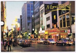 Postcard Rue St Catherine Street Montreal Quebec - £3.10 GBP