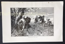 Antique Engraving Print The Abduction Of Count Floris 1909 From Book - £27.53 GBP