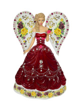 Hamilton Collection Angel Fairy Figurine Sculpture Sparkling Country Rose floral - £97.32 GBP