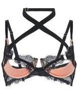 NWT Thistle &amp; Spire Narcissa Bra SZ XS Satin &amp; Black Lace Retails $64 - €23,20 EUR