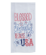 KAY DEE DESIGNS &quot;Blessed Everyday U.S.A.&quot; A8644 Flour Sack Towel~17.5&quot;x2... - £7.69 GBP