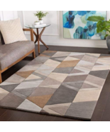 Geometric design Size 8x8ft Handmade wool pile are rugs color Multi  Mod... - $583.24 CAD