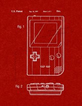 Nintendo Gameboy Patent Print - Burgundy Red - £6.35 GBP+