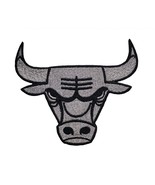 Chicago Bulls NBA Basketball Embroidered Iron On Patch Grey Theme - $291.53 MXN