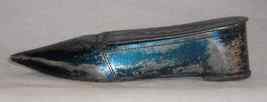 Antique Metal Snuffbox Blue Japanned Shoe Bright Cut Engraved Decoration - £93.52 GBP