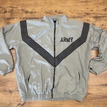 US Army Issue Physical Fitness Jacket Men Large Long PT Uniform Bomber Z... - $22.52