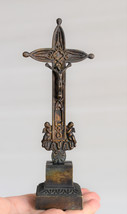 ⭐ antique  crucifix ,religious cross bronze ,made 18th century ⭐ - $68.31
