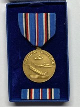 Wwii, American Campaign Medal, With Matching Pin Back Ribbon, U.S. Mint, Vintage - £19.35 GBP