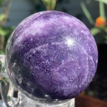 Purple Lepidolite Sphere Crystal Ball Polished Orb Healing Mica Globe 55... - $38.75