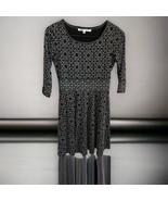 Max Studio Women Dress Size M Fits S See Measurements 3/4 Sleeve Geometr... - $534.05 MXN