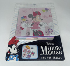 Disney Minnie Mouse 5 Suction Cup Squares Non Slip Bath Tub Treads Decor... - £6.66 GBP