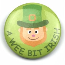 A Wee Bit Irish Leprechaun St. Patrick’s Day Small Pin Button Pinback - £8.64 GBP