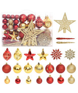  Christmas Bauble Set Gold and red Plastic - $1,995.46 MXN