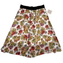 NEW LuLaRoe Lola Skirt Large Fit and Flare Floral Polyester Lined Multic... - $15.29