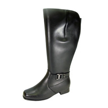 PEERAGE Gillian Women Wide Width Wide Calf Leather Boot Zipper and Inner... - $159.95
