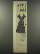 1956 Bonwit Teller Abe Schrader Dress Advertisement - Cape-Collar Miracle - £14.58 GBP