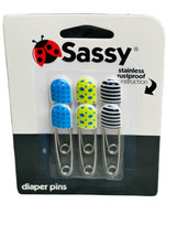 Sassy Stainless Rustproof Construction Diaper Pins(6Pack)Baby - £13.14 GBP