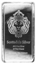 10oz Scottsdale STACKER® Silver Bar 10 Troy oz .999 Silver Bullion - $311.00