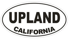 Upland California Oval Bumper Sticker or Helmet Sticker D2870 Euro Oval - $1.39+